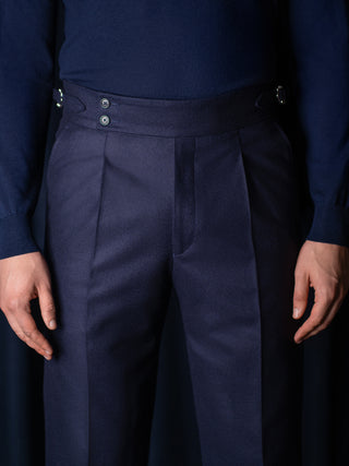 Anzughose (Flanell - 6cm), blau