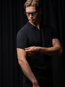 GLAZOMER Poloshirt, schwarz