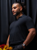 GLAZOMER Poloshirt, schwarz