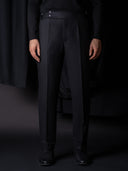 GLAZOMER Anzughose (Flanell - 6cm), schwarz