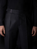 GLAZOMER Anzughose (Flanell - 6cm), schwarz