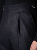 GLAZOMER Anzughose (Flanell - 6cm), schwarz