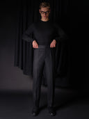 GLAZOMER Anzughose (Flanell - 6cm), schwarz