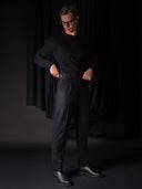 GLAZOMER Anzughose (Flanell - 6cm), schwarz