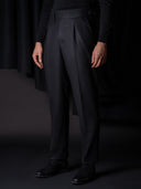 GLAZOMER Anzughose (Flanell - Gurkha), schwarz