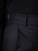 GLAZOMER Anzughose (Flanell - Gurkha), schwarz