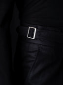 GLAZOMER Anzughose (Flanell - Gurkha), schwarz