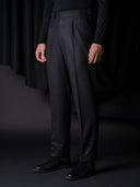 GLAZOMER Anzughose (Flanell - Classic), schwarz