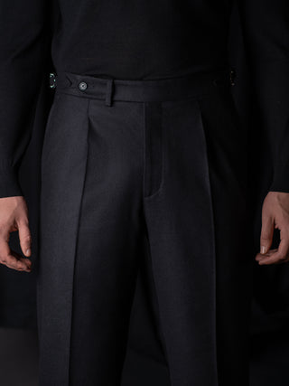 Anzughose (Flanell - Classic), schwarz