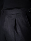 GLAZOMER Anzughose (Flanell - Classic), schwarz