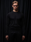 PRE-SALE GLAZOMER Rundhalspullover, schwarz