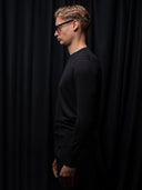 PRE-SALE GLAZOMER Rundhalspullover, schwarz