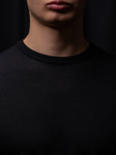 PRE-SALE GLAZOMER Rundhalspullover, schwarz