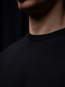 PRE-SALE GLAZOMER Rundhalspullover, schwarz