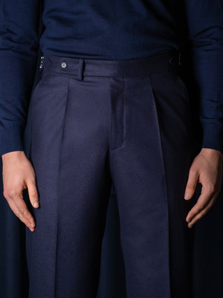 Anzughose (Flanell - Classic), blau