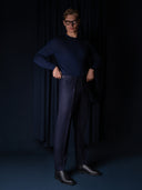 GLAZOMER Anzughose (Flanell - Classic), blau