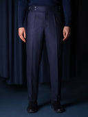 GLAZOMER Anzughose (Flanell - 6cm), blau