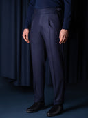 GLAZOMER Anzughose (Flanell - 6cm), blau