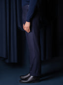 GLAZOMER Anzughose (Flanell - 6cm), blau