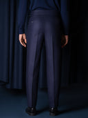 GLAZOMER Anzughose (Flanell - 6cm), blau