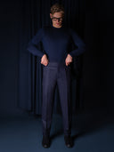 GLAZOMER Anzughose (Flanell - 6cm), blau