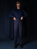 GLAZOMER Anzughose (Flanell - Gurkha), blau