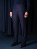 GLAZOMER Anzughose (Flanell - Gurkha), blau