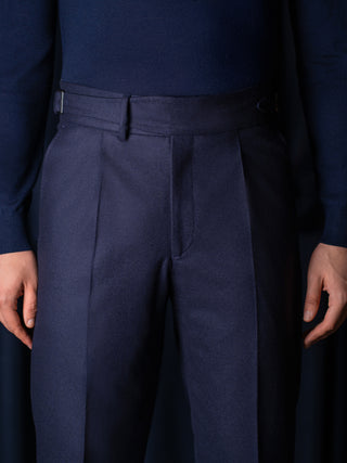 Anzughose (Flanell - Gurkha), blau