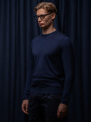 PRE-SALE GLAZOMER Rundhalspullover, blau