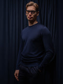 PRE-SALE GLAZOMER Rundhalspullover, blau