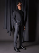 GLAZOMER Anzughose (Flanell - Gurkha), grau