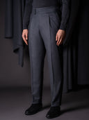 GLAZOMER Anzughose (Flanell - Gurkha), grau