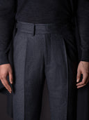 GLAZOMER Anzughose (Flanell - Gurkha), grau