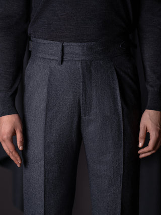 Anzughose (Flanell - Gurkha), grau