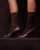 GLAZOMER Damensocken, braun