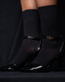 GLAZOMER Damensocken, schwarz