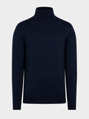 Rollkragenpullover, blau