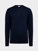 Rundhalspullover, blau